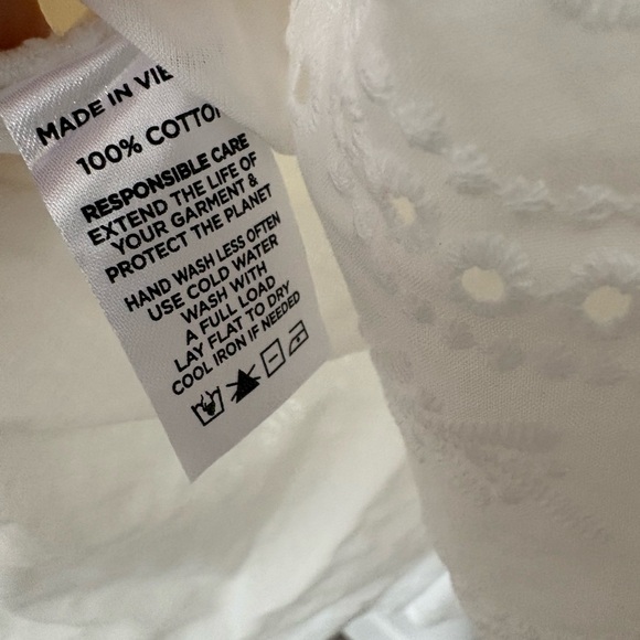 NEW NWT Hill House Azalea Mini Nap Dress White Eyelet XL - Picture 7 of 8